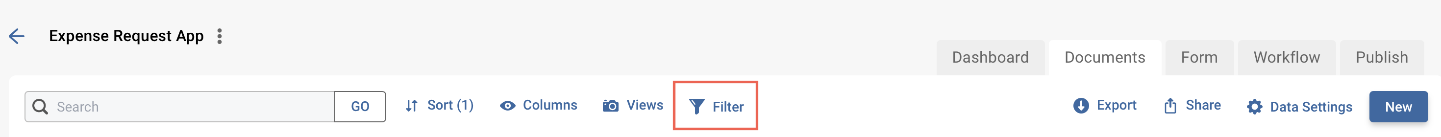Platform - Document List Filter