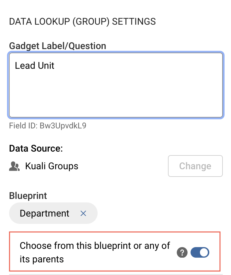 Platform - Group Lookup 'Chose from this blueprint or any of its parents' option