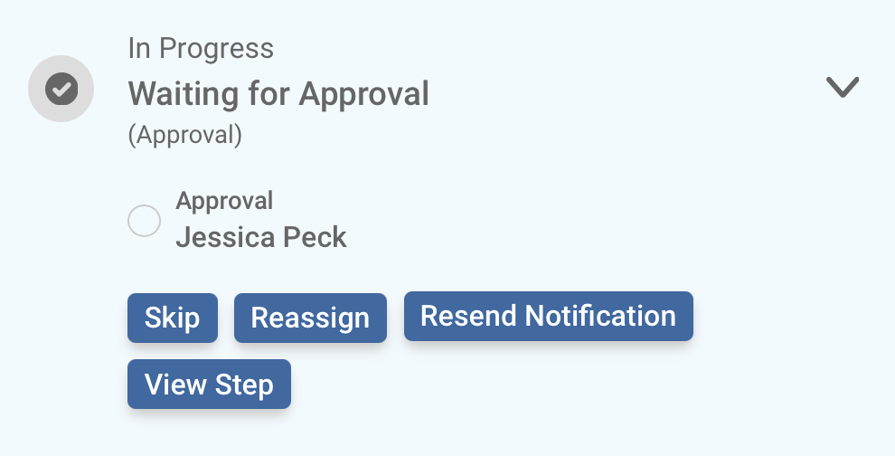 Platform - Workflow Admin Actions in Workflow Step