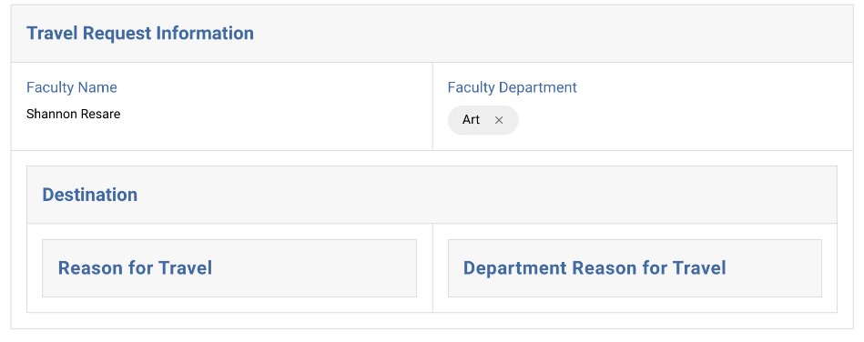 Sample of embedded sections
