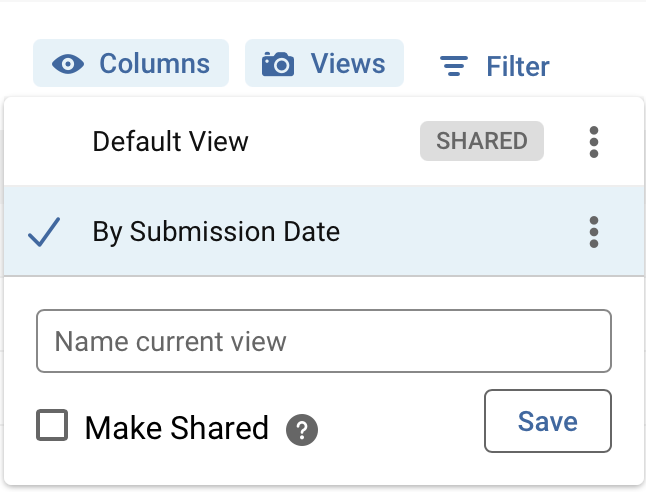 Platform - Saving a View