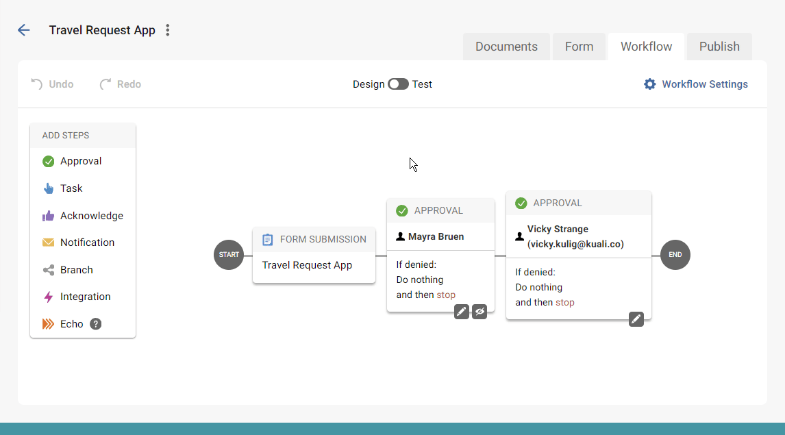 Gif demonstrating how to copy and paste steps in workflow