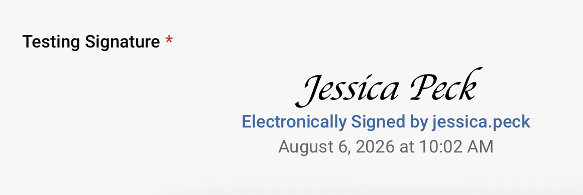Platform - Signature Gadget once signed